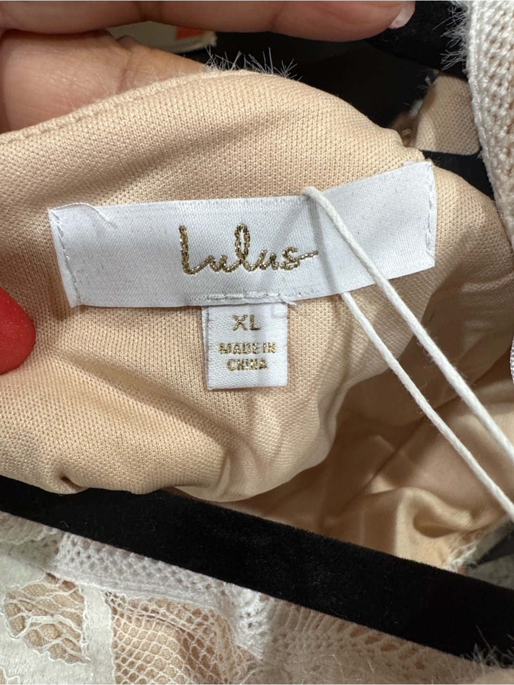 5. Lulu's Ivory Lace Maxi Dress with Ruffle Shoulders and Side Slit - Picture 7 of 8